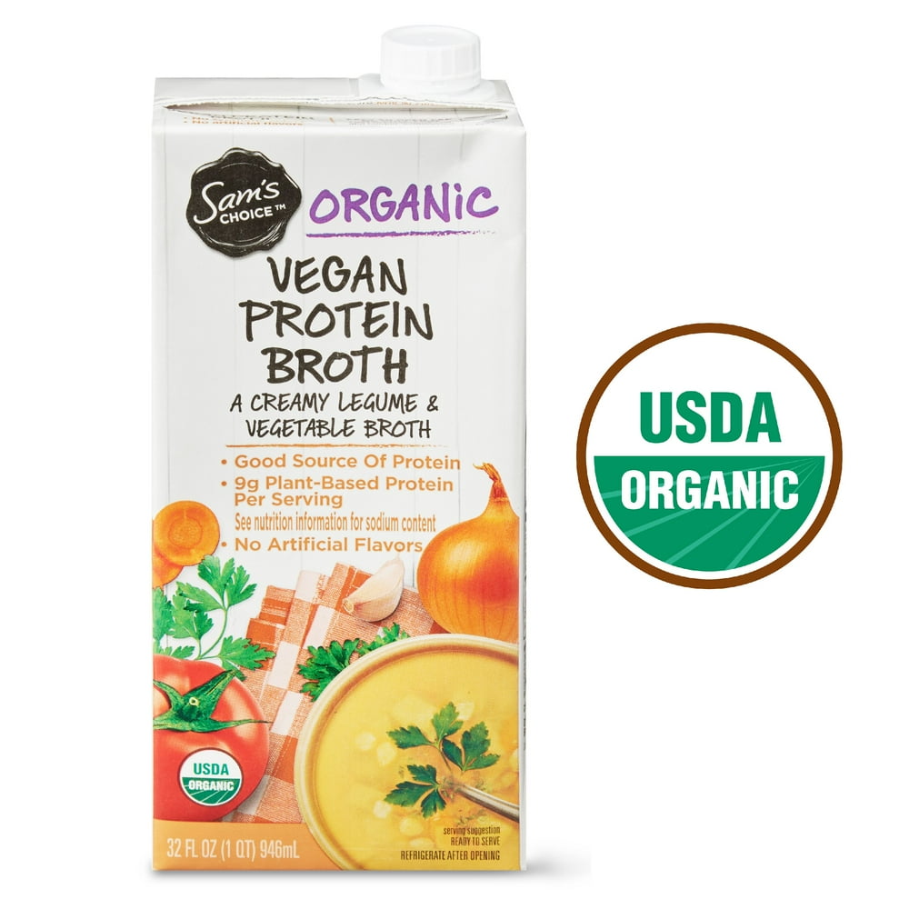 Sam's Choice Organic Vegan Protein Broth, 32 fl oz