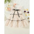 thumbnail image 2 of Kmbangi Bambin Bébé Filles Robes d'Été, Sans Manches Noeud devant Points Impression Étagé Robe de Réservoir pour 9M-3Y, 2 of 9