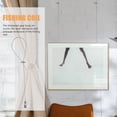 thumbnail image 3 of SEWOART 5Pcs Picture Rail Hanging System Hooks Plated Silver Zinc Alloy for Secure Display on Ceilings, 3 of 8