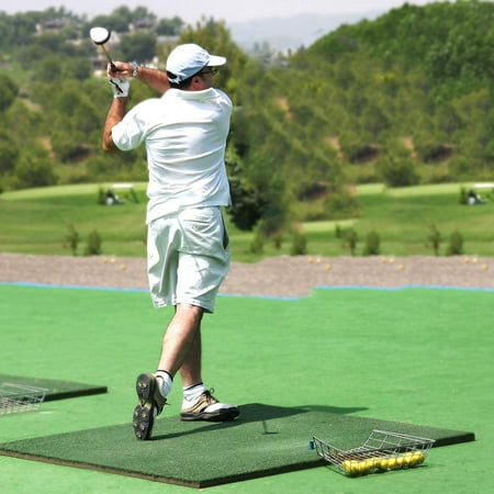 UBesGoo 3' x 5' x1.2" Premium Golf Mat , Portable Turf Golf Chipping Pad,Driving Range mat with Gluten Tee, for Indoor/Outdoor Training Aids