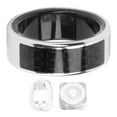 thumbnail image 2 of Smart Smart Ring Fitness Tracker Men Women Touch Screen IP68 Health Exercise Redord Steps with Charging Bay Silver, 2 of 7
