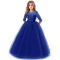 thumbnail image 3 of Summer white bridesmaid girl party dress wedding dress kids dresses for girls children clothing princess dress 10 12 years, 3 of 4