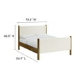 thumbnail image 3 of Platform Bed Frame, King, Off-White, Fabric, Hotel Bedroom, Modern Contemporary, HB38204, 3 of 9