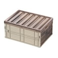thumbnail image 1 of Cateissary Caja de almacenamiento plegable rosa/gris azul/caqui, caja de almacenamiento para organización de viajes de coche con tapa, Almacenamiento y organización del hogar caqui, 1 of 6