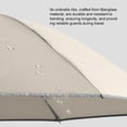 thumbnail image 2 of Mistaha Automatic Reverse Folding Business Umbrella with Reinforced Fiberglass Ribs - Windproof Loop Handle Umbrella, Carabiner Design, Reflective Strip, 10 Ribs, Durable Fiberglass Material - Beige, 2 of 6