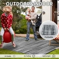 thumbnail image 4 of VUNATE Outdoor Rug Carpet 10'x14' Waterproof Reversible Patio Rug Portable Modern Abstract Indoor Outdoor Rug Plastic Straw Rug for RV Camping Garden Picnic Deck Backyard Porch Decor Gray and White, 4 of 6