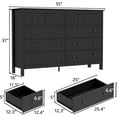 thumbnail image 6 of Pipleo Black Dresser, 10 Drawer Dresser,  55" Modern Wooden Dressers Chests of Drawer, 10 Drawers Wide Dresser for Bedroom, 6 of 8