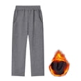 thumbnail image 1 of MIASHUI Pantalon de Survêtement pour Garçons Enfants Confortable Extensible Pantalon Jogger Garçons Filles Pantalon Doublé, Gris Foncé, 5-6 Ans, 1 of 2