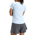 thumbnail image 5 of Guluxicc Women Workout Tops Short Sleeve Seamless Athletic Shirts Yoga Gym Sports Breathable Tees, 5 of 6