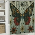 thumbnail image 6 of Chilfamy Bathroom Stall Shower Curtain, Boho Butterfly Floral Bath Curtain Abstract Vintage Sun Moon Shower Curtains Set for Bathroom, Water Resistant Polyester Fabric Washable Machine Wash White, 6 of 7
