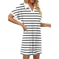 thumbnail image 4 of KISSMODA Womens Summer T Shirt Dress Casual Short Sleeve Beach Cover Up Tunic Tops with Pockets, 4 of 5