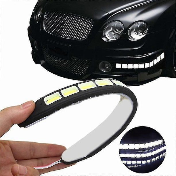 1 tira de luces LED de 10 LED y 12 V para luz diurna (DRL), lámpara COB, luz antiniebla, resistente al agua.