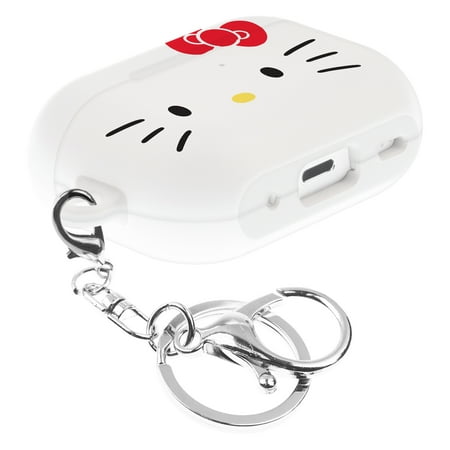 Sanrio AirPods Pro 2 Case Key Ring Keychain Holder Strap Hole Hard AirPods Pro 2nd Generation 2022 Cover - Face Hello Kitty White