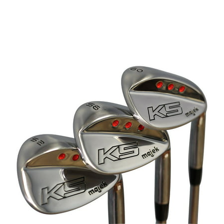 Majek Golf +3 inch over Ultra Big & Tall Senior Men's Complete Wedge Set: 52° Gap Wedge (GW), 56° Sand Wedge (SW), 60° Lob Wedge (LW) Right Handed (Tall 6'6