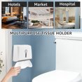 thumbnail image 6 of Paper Towel Dispenser Adhesive/Drilling Install Tri-Fold Towel Holder Restroom Wall Mount Bathroom 10.87"L x 3.09"W x 8.07"H for Bathroom Restroom Kitchen, 6 of 6