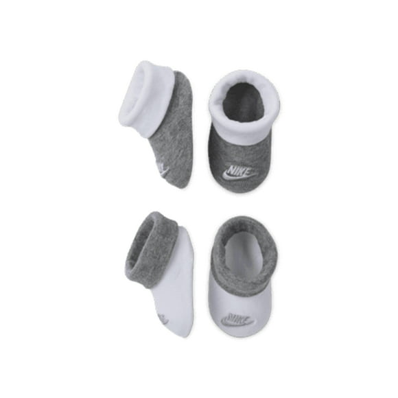 Nike Infant Baby Futura Booties (2 Pair) (Dark Grey Heather(NN0048-042), 0-6 Months)