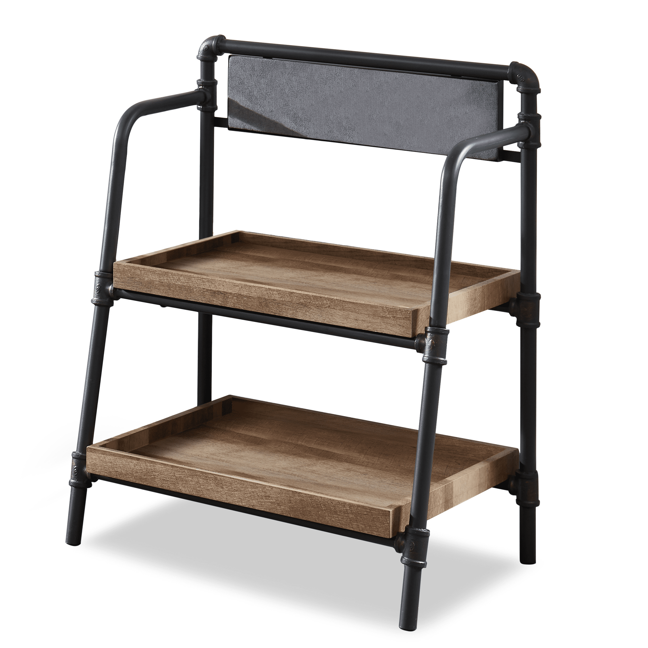 Furniture of America Siff 2-Shelf Bookcase, Sand Black