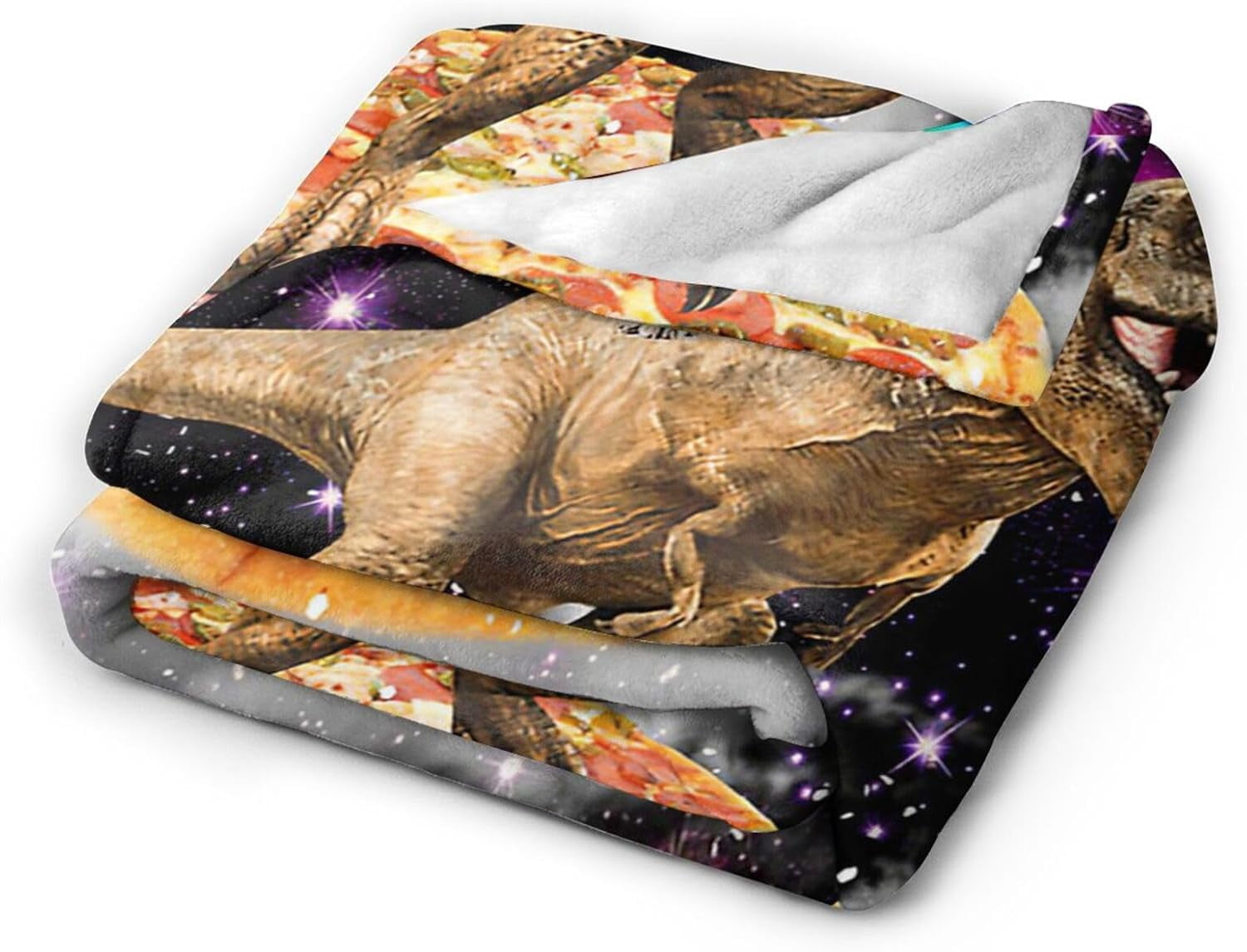 Funny Cat Dinosaur Blanket Soft Cozy Galaxy Space Rainbow Food Fleece Plush Throw Blanket All Season Ultra Warm Lightweight Fuzzy Taco Pizza Blanket Gifts for Girls Boys Women Men Bed 40"x50"