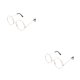 thumbnail image 4 of Guardurnaity Nuevas gafas ópticas Retro para hombres y mujeres, marco de Metal, gafas Vintage decorativas para niños y niñas rosa dorado 2piezas Guardurnaity CBP073182, 4 of 5
