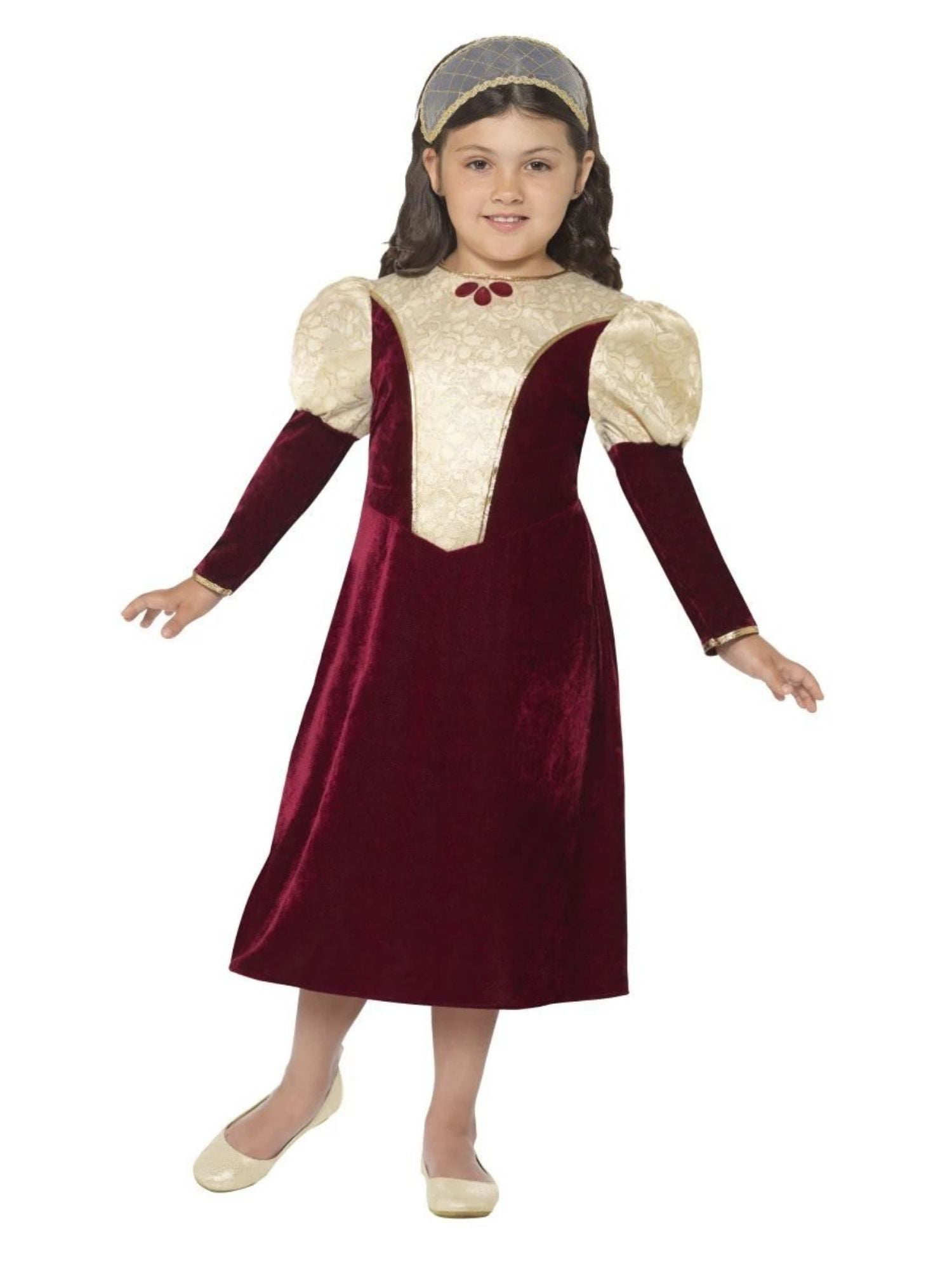 Childrens Girls Fancy Dress Tudor Girl Costume Book Day Childs Outfit by Smiffys 