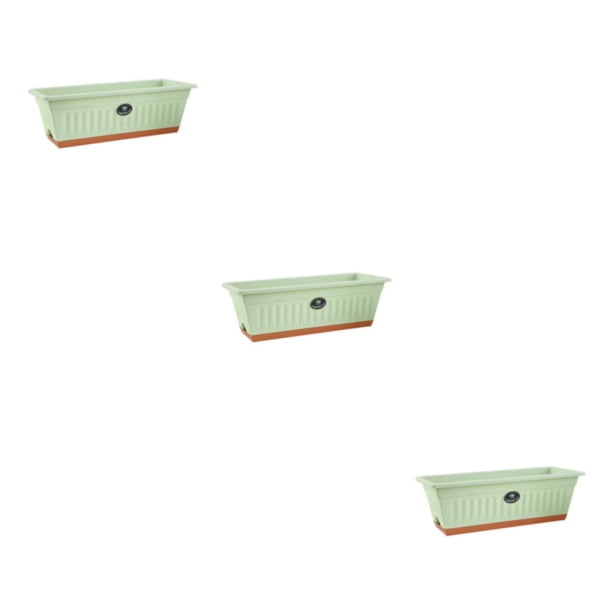 Inteprter Macetas de plástico Caja de ventana Verduras Cultivo Plantación Jardín familiar Planta Maceta Balcón Hogar Patio Verde Type1 NO1