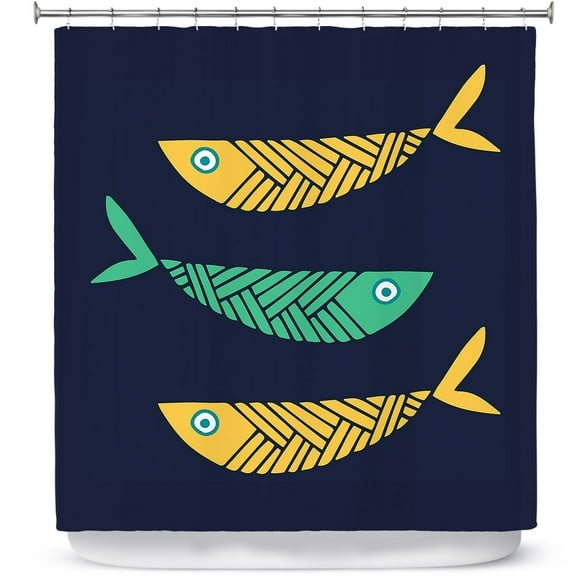 Shower Curtains 70" x 93" from DiaNoche Designs by Kim Hubball - Fish Nursery