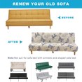 thumbnail image 6 of Eco-Ancheng Printed Armless Sofa Cover, Stretch Futon Slipcover Sofa Bed Cover Folding Armless Couch Cover Furniture Protector with Elastic Bottom for Living Room Bedroom, 73-82 inches, 02, 6 of 7