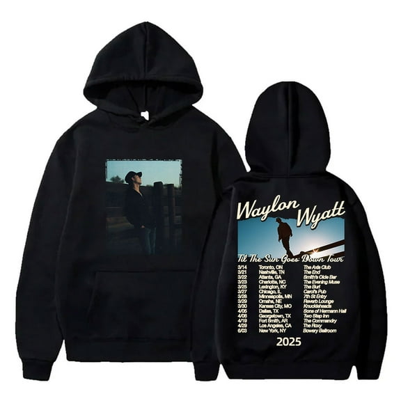 Waylon Wyatt Til The Sun Goes Down Tour 2025 Merch Hoodies Cosplay Unisex Fashion Hooded Sweatshirts