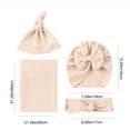 thumbnail image 2 of Savings Wrap Blanket Baby Turban Hat Bowknot Headband Blanket Infant Sleeping Bag Shower Gift Baby Bedding Crib Sets Boy Baby Bedding Baby Bedding Crib Sets, Living Room Decor, 2 of 8