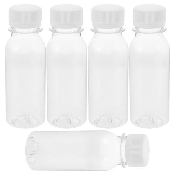 BESTYASH 5Pcs Transparent Milk Bottle Storage Dustproof For Daily Use Adults
