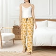 thumbnail image 6 of Lsque Autumn Fall Yellow Leaves Print Women's Pajama Pants, Lounge Pant - Comfortable Home Wear,Elastic Waistband, Stylish Design-XX-Large, 6 of 9