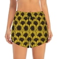 thumbnail image 4 of Lsque Sunflowers 3 Printed Women's Running Shorts with Liner Pockets,Elastic Quick Dry Workout Athletic Gym Yoga Shorts,Womens High Waist Shorts-Large, 4 of 9