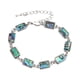 thumbnail image 1 of Pulsera de cuentas de concha de abulón natural, pulsera geométrica rectangular, pulsera ajustable, pulsera de aleación, colgante decorativo para mujeres y damas., 1 of 7