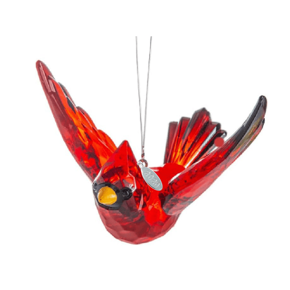 Flying Cardinal Memorial Gift, Red Bird Cardinal Ornament Hanging Acrylic Crystal Window Suncatcher, Cardinals Decor with Story Card, 2026 Hangtag and Suction Cup - Sign of a Visitor from Heaven