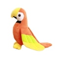 thumbnail image 4 of Figura de loro de peluche de dibujos animados, animal de peluche de pájaro decorativo abrazable realista para decoración del hogar con tema de regalo , Naranja, 4 of 8