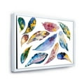thumbnail image 3 of Designart 'Colourful Boho Feather Set On White VI' Bohemian & Eclectic Framed Canvas Wall Art Print, 3 of 5