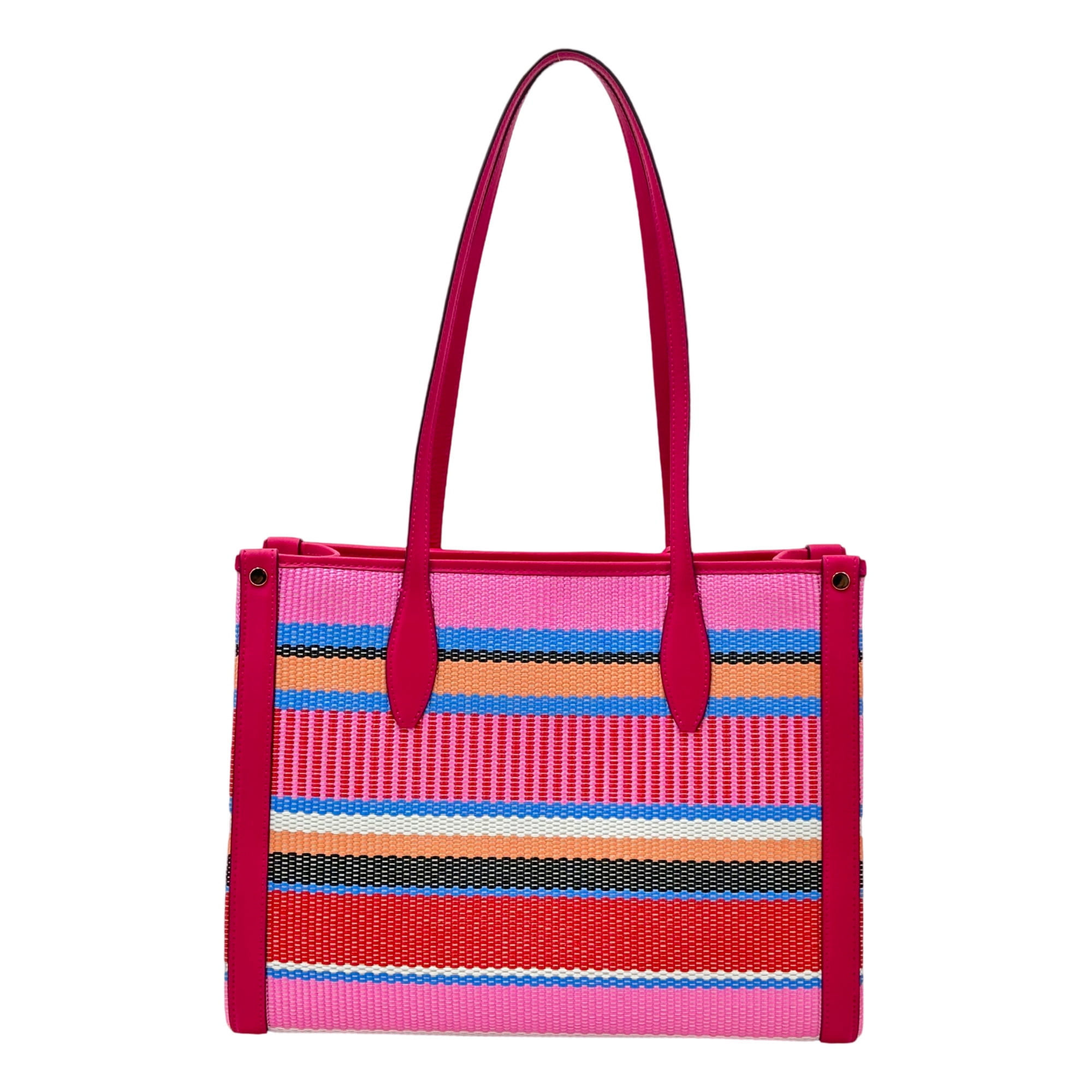 Kate spade pink and blue striped purse hotsell