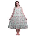 thumbnail image 1 of Bimba Pastel Mint7 Floral Ranunculus & Roses Sleeveless Cotton Nightgowns For Women Printed Mid-Calf Length Sleepwear XXX-Large, 1 of 6