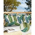 thumbnail image 2 of Pack of 2 Outdoor Pillow Covers, Summer Tropical Plant Palm Leaves Green Waterproof Square Throw Pillowcase Cushion Decorative Pillow Covers for Couch Patio Tent, 20x12 in, 2 of 6