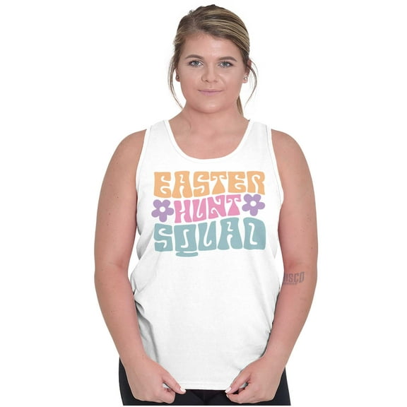 Cute Easter Egg Hunt Squad Daisies Tank Top Tee Shirt Women Brisco Brands S