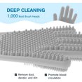 thumbnail image 3 of Magic Pet Grooming Gloves, Dog Cleaning Gloves, Pet Grooming Gloves, Dog Washing Gloves with High-Density Teeth, Heat Resistant Silicone Hair Remover, Bathing and Massaging for Dogs and Cat (Grey, L), 3 of 9