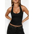 thumbnail image 3 of PRETTYGARDEN Women's Summer Halter Tank Tops Y2K Sleeveless Slim Fitted Backless Shirts Going Out Spring Workout Clothes, 3 of 10