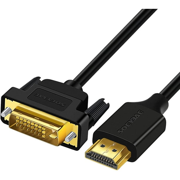 DVI to HDMI Cable 6ft, 4K HDMI to DVI Bi Directional Adapter Cable
