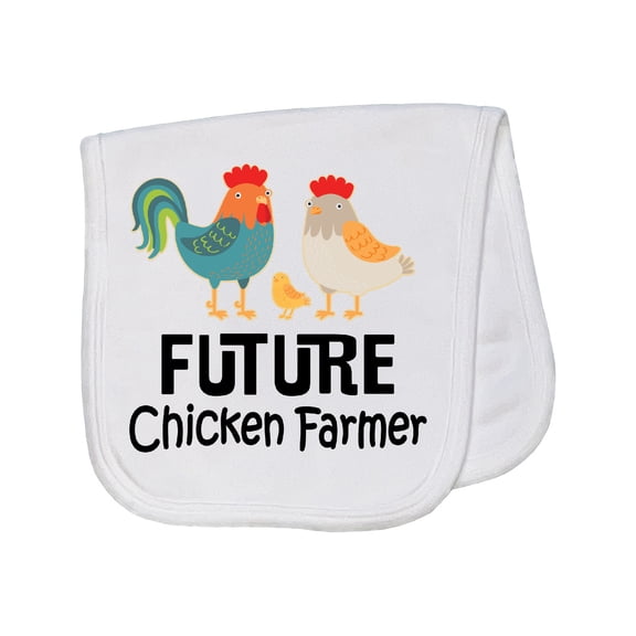 Inktastic Future Chicken Farmer Childs Baby Burp Cloth