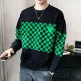 thumbnail image 2 of Camiseta para hombre, cuello redondo, jersey a cuadros, marca de alta calidad, top emo social, invierno, sudaderas a granel, moda Harajuku, ropa para hombre, 2 of 4