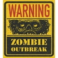 thumbnail image 3 of Ambesonne Zombie Duvet Cover Sets, Grunge Horror Sign, 2-Twin, Earth Yellow Grey Red, 3 of 4