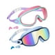 thumbnail image 5 of 2 gafas de natación para niños, máscara de natación, regalo, ajuste cómodo con tapón para los oídos. Rosa y azul, 5 of 9