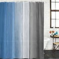 thumbnail image 2 of Blue Gray Ombre Bathroom Shower Curtains with 12 Hooks Polyester Waterproof Shower Curtain for Stalls and Bathtubs Vintage Country Wooden Decorative Bathroom Privacy Curtain 72x72 Inches, 2 of 9