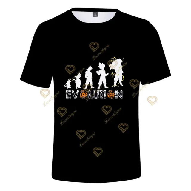 Dragon Ball T-shirts d'Été à Imprimé 3D pour Hommes, Col Rond Décontracté, Manches Courtes, T-shirts Surdimensionnés, Mode Urbaine, Anime, Hauts Amples