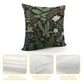 thumbnail image 4 of JRXY  Botanical Print Floral Pillow Covers Black Sage Green Spring Vintage Flower Plant Decorative Lumbar Throw Pillow Cases Outdoor Farmhouse Decor for Sofa Couch Bed White, 4 of 5